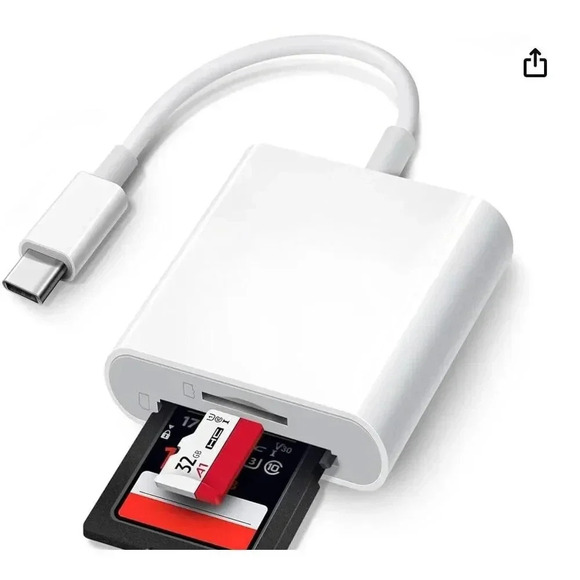 USB C‎ CARD READER, For iPhone, Mac, iPad, 2in1 And Samsun Android Capabilities - Picture 1 of 4